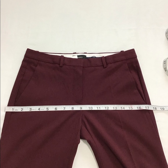 Theory Burgundy Demitria Good Wool Mid Rise Pants New With Tag 
Size 0 - Picture 11 of 14